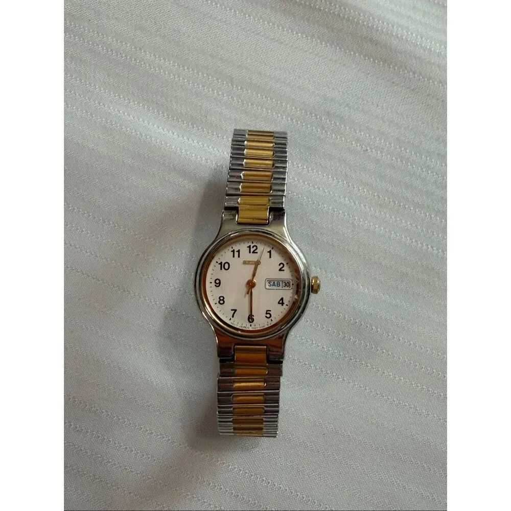 Vintage Seiko Classic Calendar Stetch Watch Needs Battery